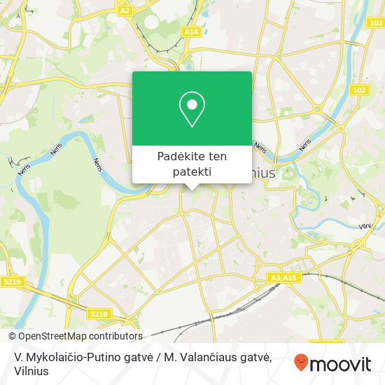 V. Mykolaičio-Putino gatvė / M. Valančiaus gatvė žemėlapis