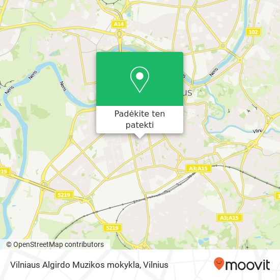 Vilniaus Algirdo Muzikos mokykla žemėlapis