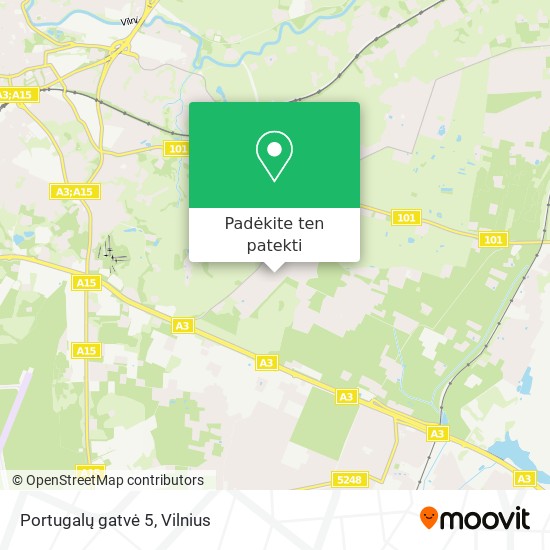 Portugalų gatvė 5 žemėlapis
