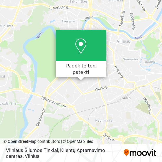 Vilniaus Šilumos Tinklai, Klientų Aptarnavimo centras žemėlapis