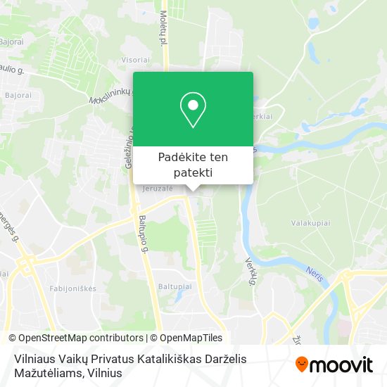 Vilniaus Vaikų Privatus Katalikiškas Darželis Mažutėliams žemėlapis