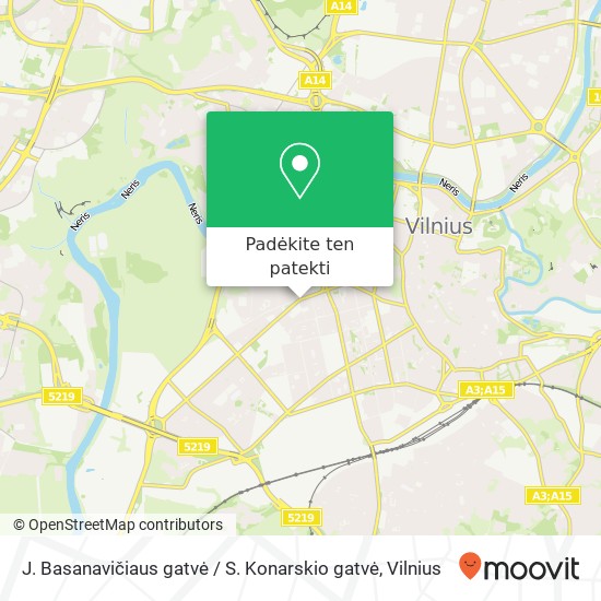 J. Basanavičiaus gatvė / S. Konarskio gatvė žemėlapis