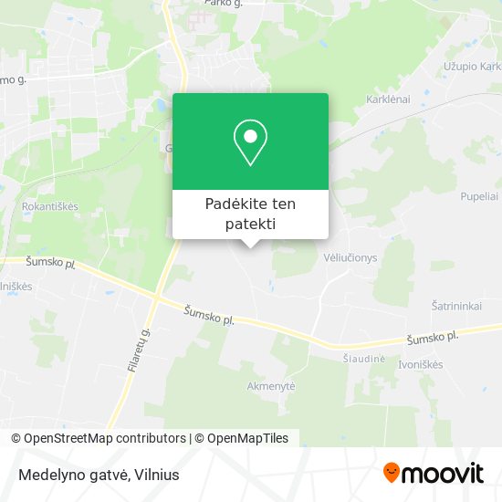 Medelyno gatvė žemėlapis