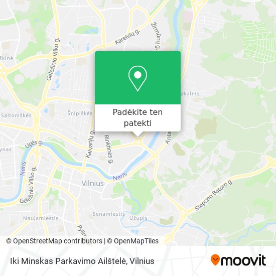 Iki Minskas Parkavimo Ailštelė žemėlapis