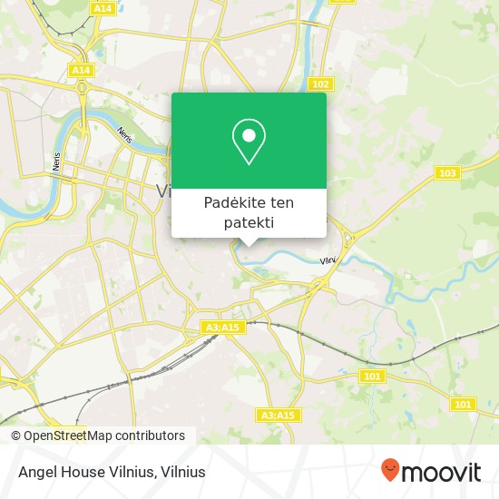 Angel House Vilnius žemėlapis