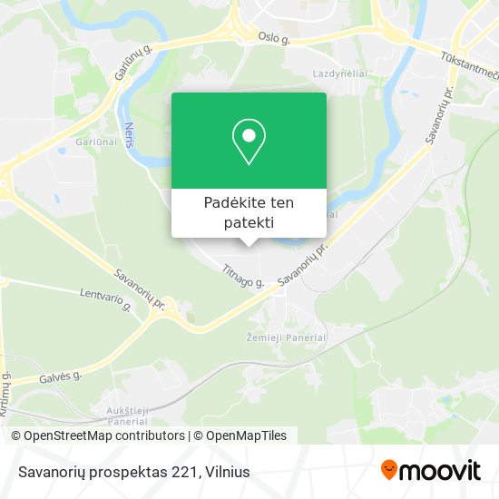 Savanorių prospektas 221 žemėlapis