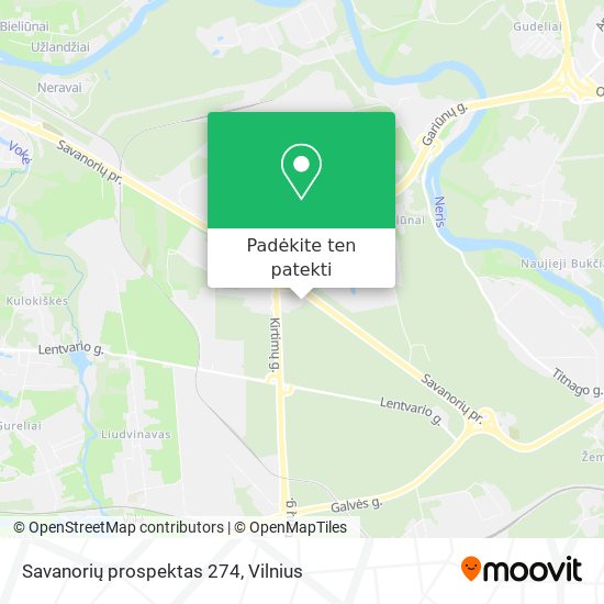 Savanorių prospektas 274 žemėlapis