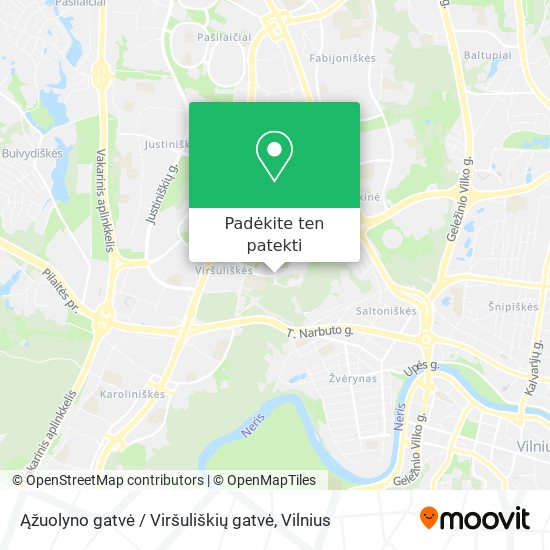 Ąžuolyno gatvė / Viršuliškių gatvė žemėlapis