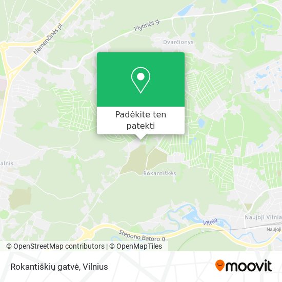 Rokantiškių gatvė žemėlapis
