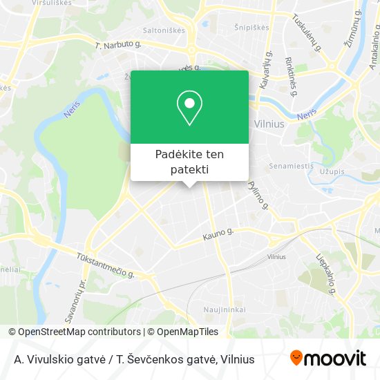 A. Vivulskio gatvė / T. Ševčenkos gatvė žemėlapis