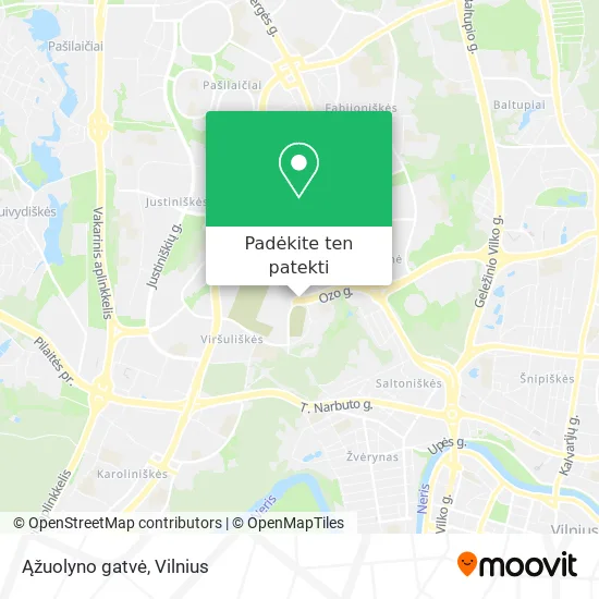 Ąžuolyno gatvė žemėlapis