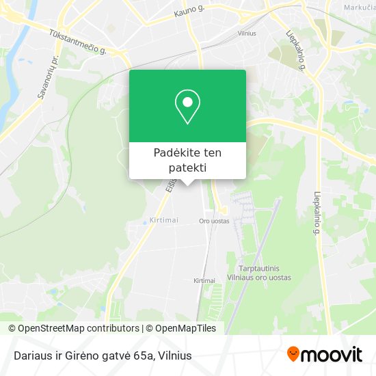 Dariaus ir Girėno gatvė 65a žemėlapis