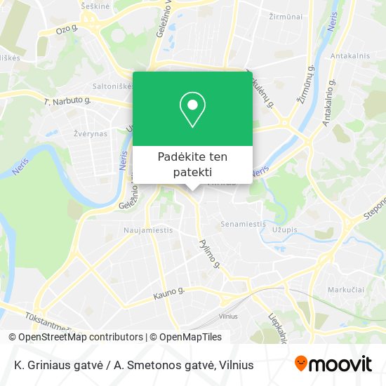 K. Griniaus gatvė / A. Smetonos gatvė žemėlapis