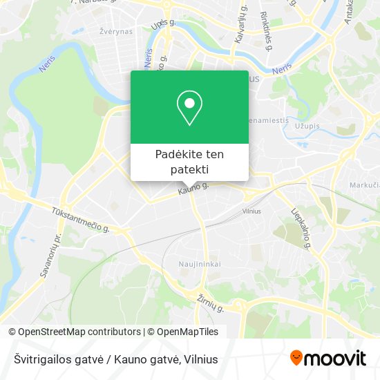 Švitrigailos gatvė / Kauno gatvė žemėlapis