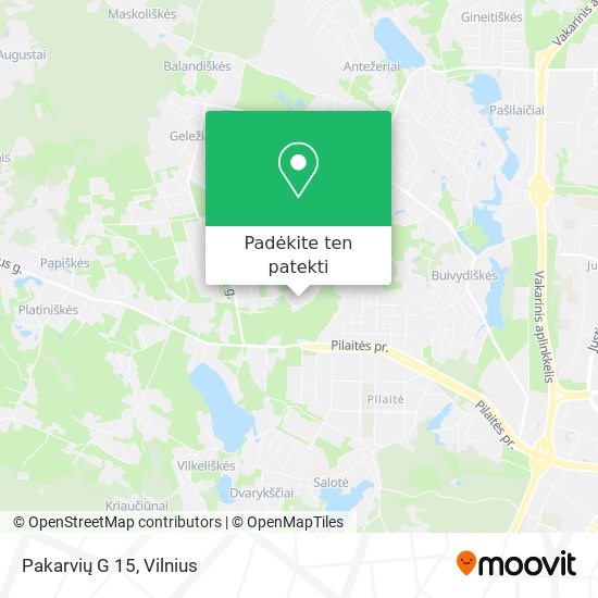 Pakarvių G 15 žemėlapis