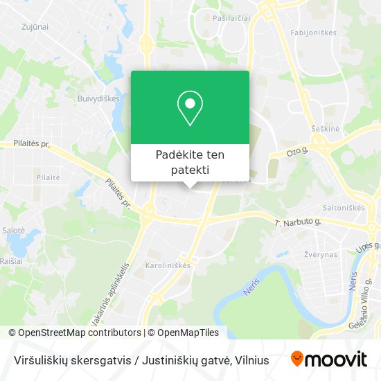 Viršuliškių skersgatvis / Justiniškių gatvė žemėlapis
