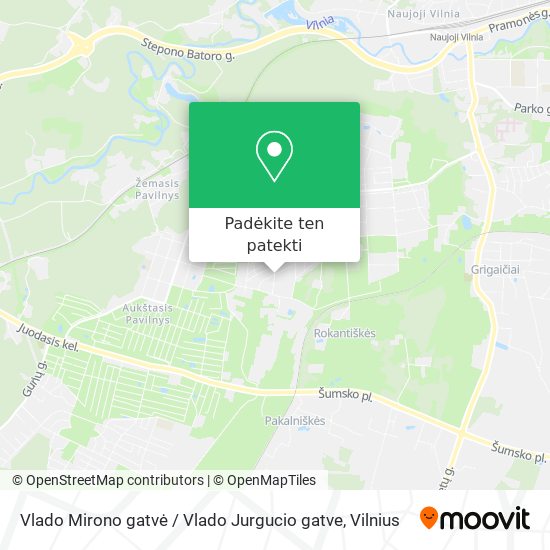 Vlado Mirono gatvė / Vlado Jurgucio gatve žemėlapis
