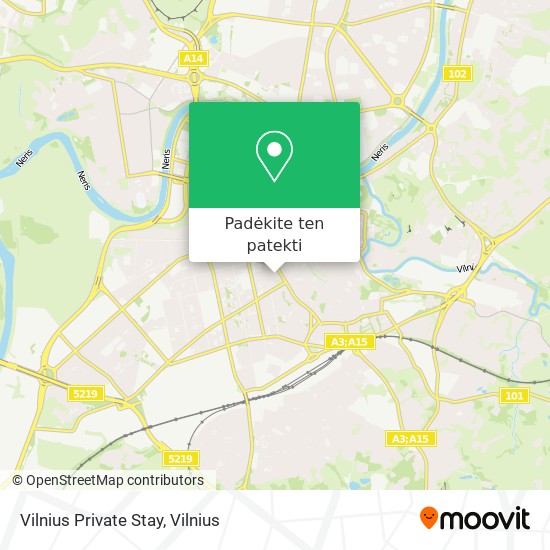 Vilnius Private Stay žemėlapis