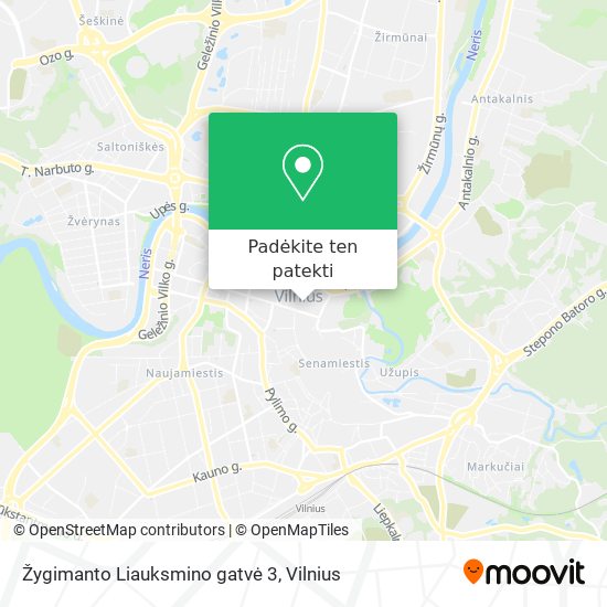 Žygimanto Liauksmino gatvė 3 žemėlapis