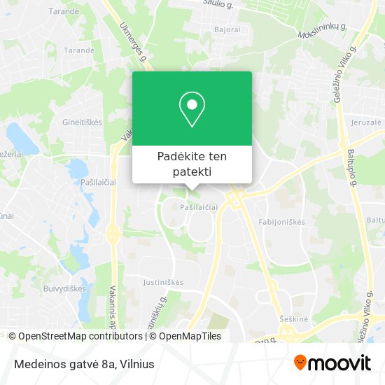 Medeinos gatvė 8a žemėlapis