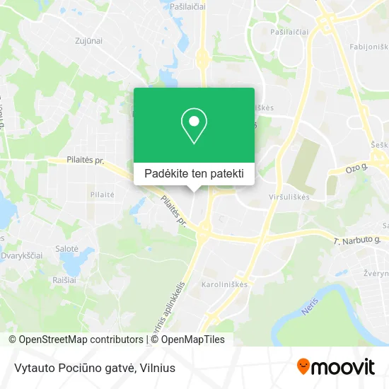 Vytauto Pociūno gatvė žemėlapis
