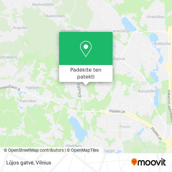 Lūjos gatvė žemėlapis