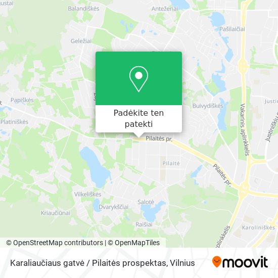 Karaliaučiaus gatvė / Pilaitės prospektas žemėlapis