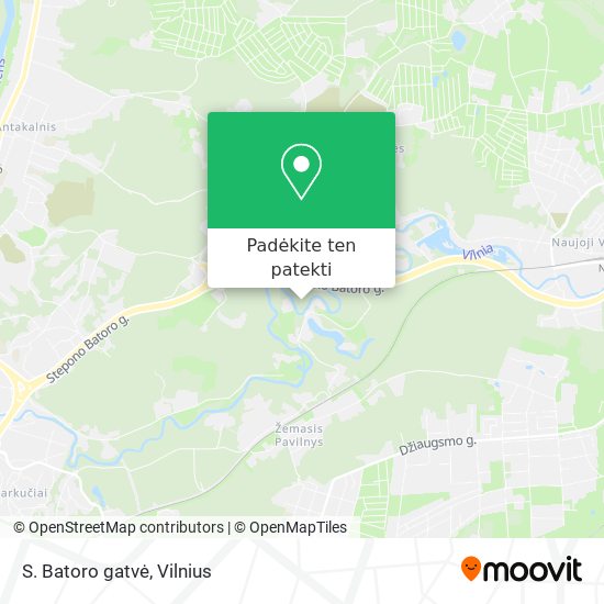 S. Batoro gatvė žemėlapis