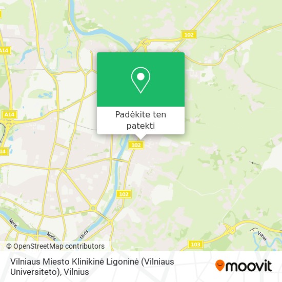 Vilniaus Miesto Klinikinė Ligoninė (Vilniaus Universiteto) žemėlapis