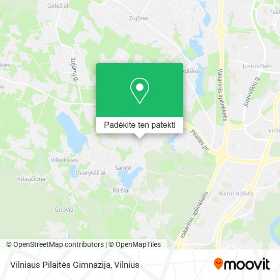 Vilniaus Pilaitės Gimnazija žemėlapis