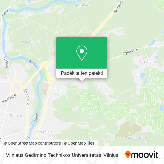 Vilniaus Gedimino Technikos Universitetas žemėlapis