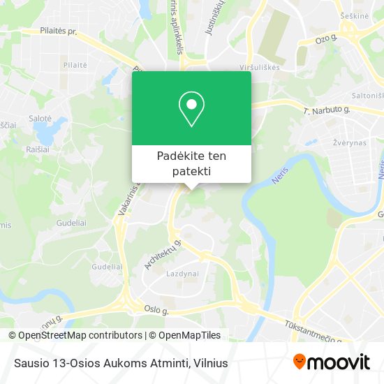 Sausio 13-Osios Aukoms Atminti žemėlapis