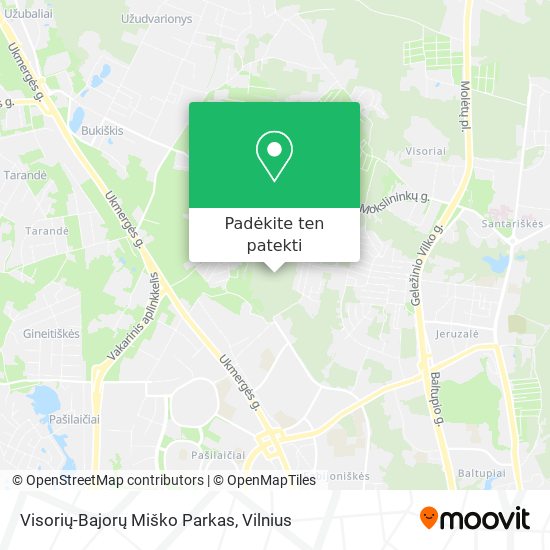 Visorių-Bajorų Miško Parkas žemėlapis
