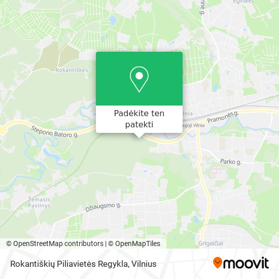 Rokantiškių Piliavietės Regykla žemėlapis