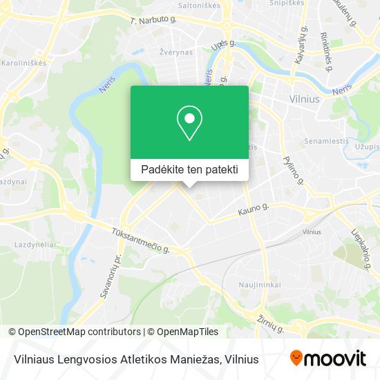 Vilniaus Lengvosios Atletikos Maniežas žemėlapis