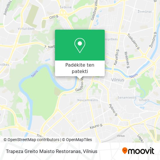 Trapeza Greito Maisto Restoranas žemėlapis