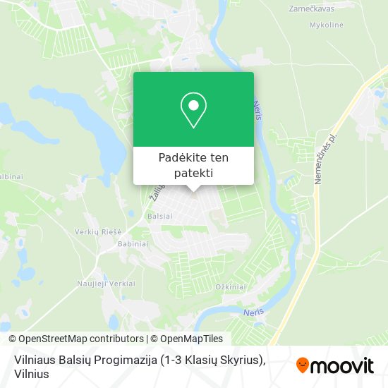 Vilniaus Balsių Progimazija (1-3 Klasių Skyrius) žemėlapis