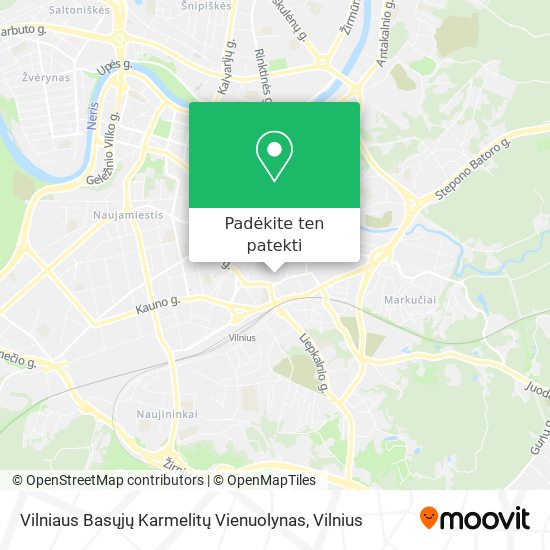 Vilniaus Basųjų Karmelitų Vienuolynas žemėlapis