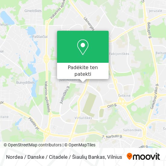 Nordea / Danske / Citadele / Šiaulių Bankas žemėlapis