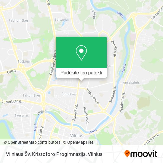 Vilniaus Šv. Kristoforo Progimnazija žemėlapis