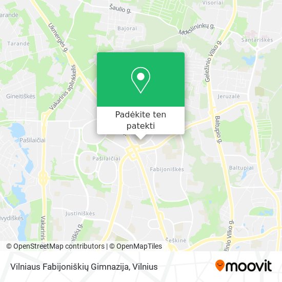 Vilniaus Fabijoniškių Gimnazija žemėlapis