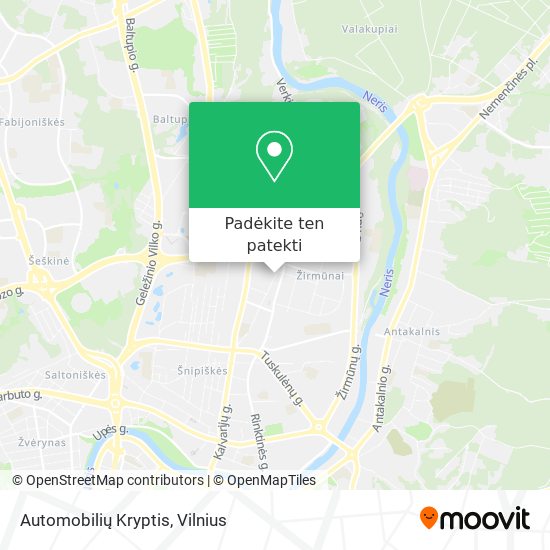 Automobilių Kryptis žemėlapis