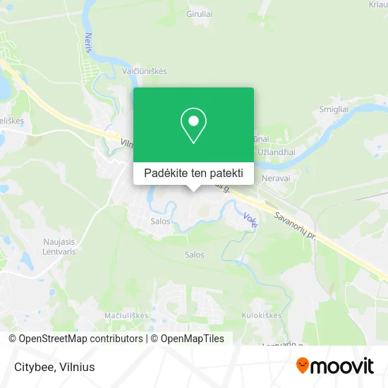 Citybee žemėlapis