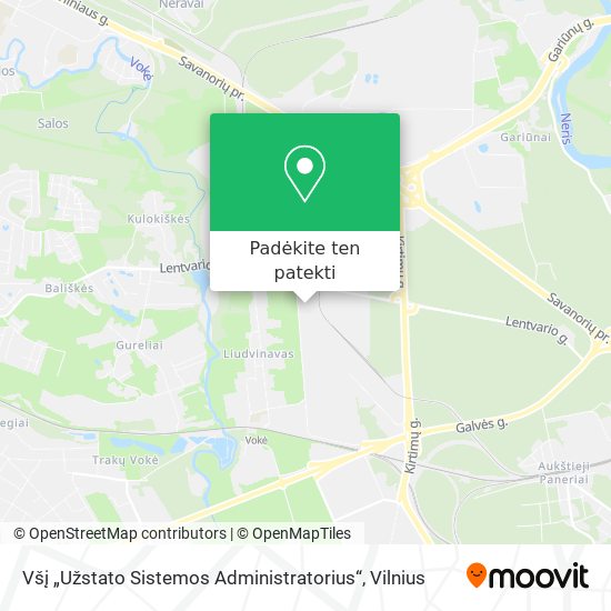 Všį „Užstato Sistemos Administratorius“ žemėlapis