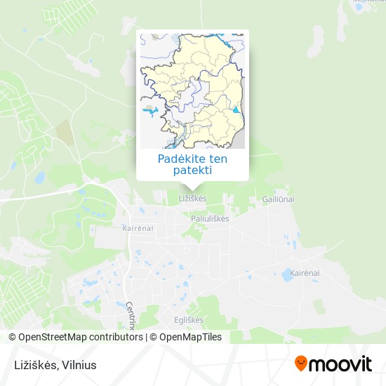 Ližiškės žemėlapis