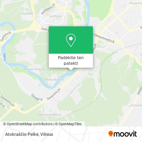 Atokraščio Pelkė žemėlapis