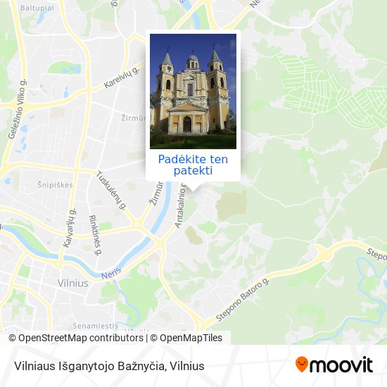 Vilniaus Išganytojo Bažnyčia žemėlapis