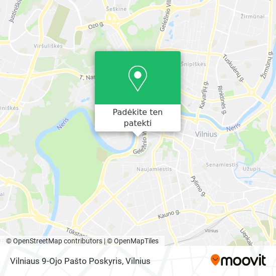 Vilniaus 9-Ojo Pašto Poskyris žemėlapis