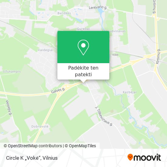 Circle K „Vokė“ žemėlapis