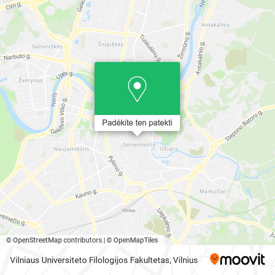 Vilniaus Universiteto Filologijos Fakultetas žemėlapis